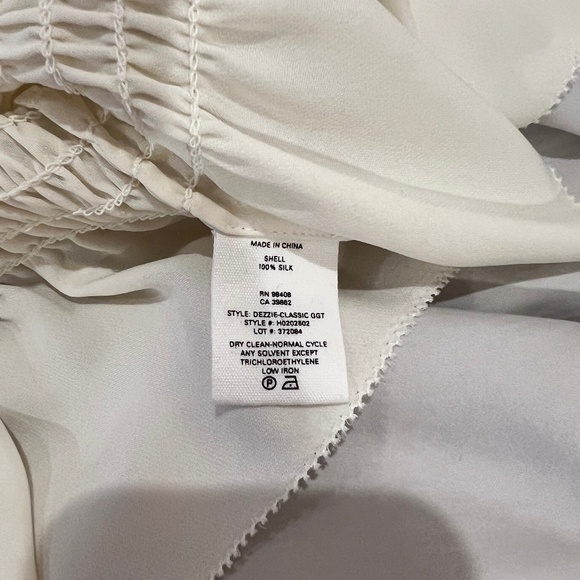 Theory Dezzie Sleeveless Ivory Silk Blouse Size Small - Picture 6 of 7